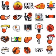 ITOUCHYOU 25PCS Basketball Theme Shoe Charms Love Sport Shoe Charms for Boys Kids Teens Party Favors Gift