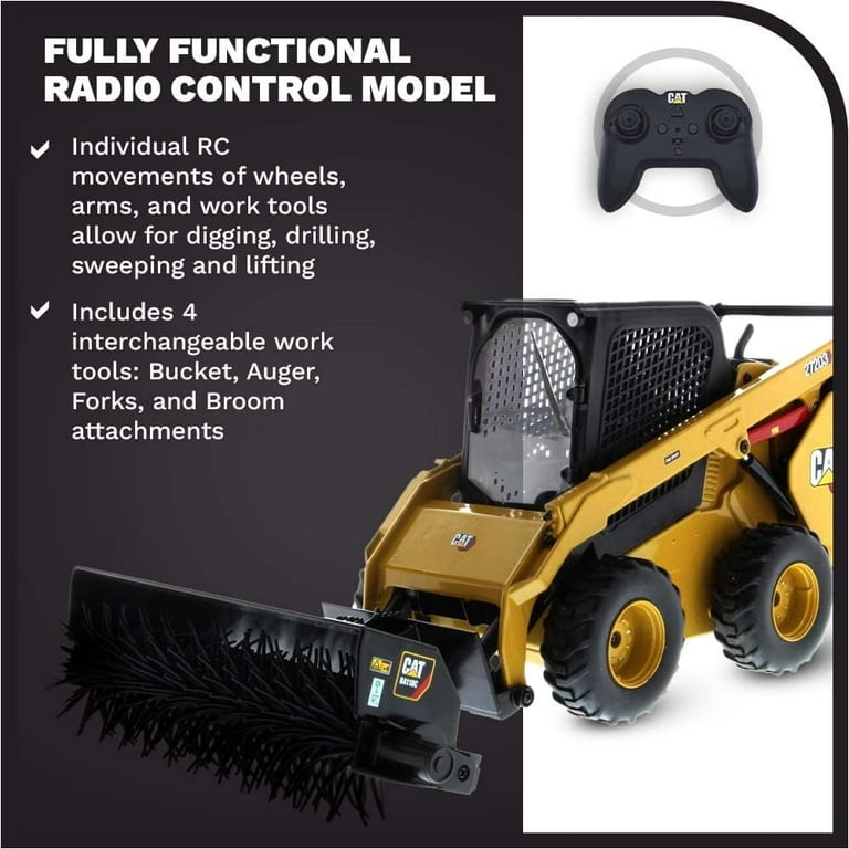 本日限り値下げ可　当時物CAT ラジオコントロール セミスケールキット Diecast Masters RC CAT 272D3 Skid Steer Loader with Bucket, Auger