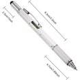 thumbnail image 2 of 4 Pcs Gift Pen for Men 6 in 1 Multitool Pen with Ruler Level Refills Screwdriver Stylus Cool Gadgets Tool for Dad Friend Husband Birthday Anniversary Christmas Graduation Gift(Silver), 2 of 5