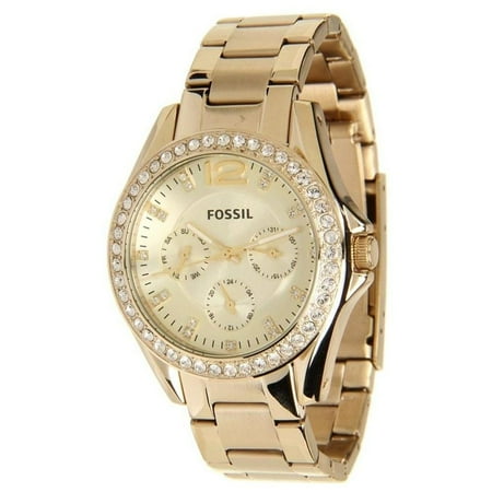 Fossil Women's Riley Gold Dial Watch - ES3203