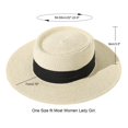 thumbnail image 2 of Sombrero para el sol Hat Lanzom UPF50+ de ala ancha de paja para el sol, color beige, 2 of 7