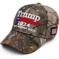 thumbnail image 2 of Trump 2024 Hat Keep America Great Take America Back Hat with USA Flag Embroidery Adjustable Baseball Cap, 2 of 12