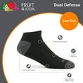thumbnail image 4 of Fruit of the Loom Men's Dual Defense No Show Socks, Sizes 6-12, Black (6-Pack), 4 of 6