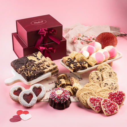 Dulcet Gift Baskets Tower of Sweets for Your Valentines in Elegant Gift Box