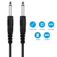 thumbnail image 2 of Cable de conexión Cable de guitarra, cable de audio negro para guitarra eléctrica, teclado de bajo, enchufes rectos TS de 1/4 a 1/4 pulgadas, 1 M / 3,3 pies, 2 of 3