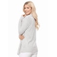 thumbnail image 4 of YEMAK Women's Long Sleeve Soft Sheer Slub Open Front Casual Cardigan Sweater MK8080-SIL-L, 4 of 4