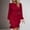 *Red, variant on ClodeEU Women's Spring Fall Ruched Bodycon Mini Dress,Long Puff Sleeve Ruffle Fitted Party Dresses Black,Womens Plus XL