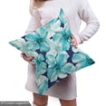 thumbnail image 5 of Ambesonne Floral Fabric by the Yard Upholstery, Nature Aquatic Blossoms Art, 10 Yards, Indigo and Turquoise, 5 of 5
