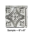 thumbnail image 1 of FASÄDE Traditional Style/Pattern 1 Decorative Vinyl Backsplash Panel in Crosshatch Silver (6X6 Inch Sample), 1 of 5