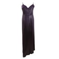 thumbnail image 2 of Adrianna Papell Women's Allover Metallic Knotted Gown (14, Aubergine), 2 of 2