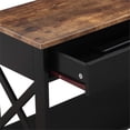 thumbnail image 5 of Pemberly Row 1-Drawer Console Table with Shelves in Black & Barnwood Wood Finish, 5 of 7