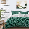 thumbnail image 4 of Green Leopard Print Bedding 3 Piece Duvet Cover Set Full Size, Farmhouse Abstract Animal Patterned Soft Microfiber Comforter Cover with Zipper Closure & Pillowcases, FadeResistant Quilt Cover, 4 of 9