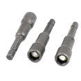 thumbnail image 1 of Juego de 3 Piezas de Adaptador de Extensión de Socket para Conductor de Tuerca Hexagonal de 8 mm, Punta Magnética para Broca, Herramienta de 13 mm x 65 mm, 1 of 1