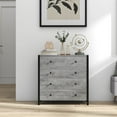 thumbnail image 4 of Costway Commode à 4 Tiroirs Commode Moderne Commode de Rangement en Bois Gris, 4 of 10
