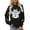 Black, variant on Sweatshirts Top for Women Cow Print Long Sleeve Hoodless Pullover Crew Neck Ladies Classic Blouses Black,M