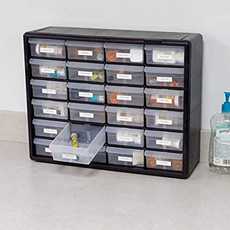Akro Mils Plastic 24 Drawer Storage Cabinet 15 1216 x 20 x 6 616