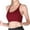 Red, variant on DuoJiaJ Sports Bra For Women Y Back Padded Strappy Sports Bras Medium Support Workout Yoga Bra With Removable Cups T-Shirt Bras Black