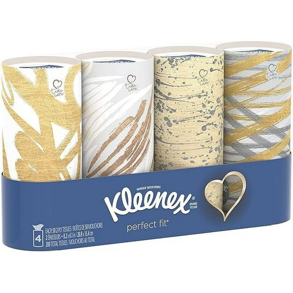 Kleenex Perfect Fit Facial Tissues, 50 ct, 4 Pack