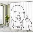 thumbnail image 5 of Ambesonne Humor Shower Curtain, Thoughtful Meme Coffee, 69"Wx75"L, Black and White, 5 of 5