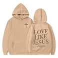 thumbnail image 6 of Tiijoy Hoodie for Girls Jesus Letter Print Hooded Sweatshirt Pullover Top, Sizes 3-4, 6 of 7