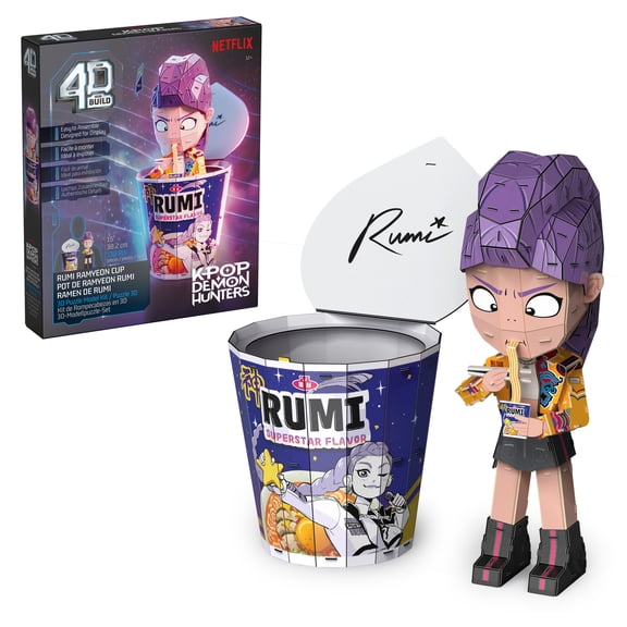 4D Build, KPop Demon Hunters Rumi in Ramyeon Cup 3D Puzzle, 138 Pieces, for Ages 12 & Up
