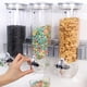 thumbnail image 1 of Dispensador triple de alimentos secos para montaje en pared, lata sellada para bocadillos de granos de café, 4.1-5L, tanque de almacenamiento de arroz Blanco Soledad dispensador de cereales, 1 of 10