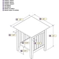 thumbnail image 5 of Atlantic Furniture Nantucket 20" Square End Table in Burnt Amber, 5 of 5