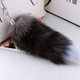 thumbnail image 1 of black Faux Animal Tail Keychain Fluffy Faux Fur Tail Pendant Long Tail Charms Keyring Holder for Handbag Backpack, 1 of 5