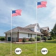 thumbnail image 2 of Outdoor Sectional American Flag Pole Kit, USA Flag with 20ft Aluminum Pole, 3x5 American Flags, No Tangle and Free Spinning, Residential Yard Commercial Telescoping Flagpole Kit, JA2821, 2 of 9