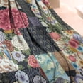 thumbnail image 3 of Pioneer Flower Floral Print Pattern Blanket,Comfortable Soft Flannel Throw Blanket,All Season,Warm Lightweight Blankets for Sofa Bed Couch Living Room Chair,30"x40", 3 of 4