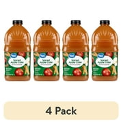 (4 pack) Great Value 100% Fresh-Pressed Spiced Apple Cider, 64 fl oz