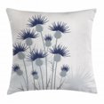 thumbnail image 1 of Thistle Throw Pillow Cushion Cover, Gardening Theme Abstract Graphic Thistles Flowers Design, Decorative Square Accent Pillow Case, 24 X 24 Inches, Indigo Pale Grey and Pale Sage Green, by Ambesonne, 1 of 2