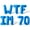Blue, variant on Letter Balloons - WTF IM 70 16" Inch Alphabet Letters Foil Mylar Balloon 70th Birthday Party Banner (Gold)