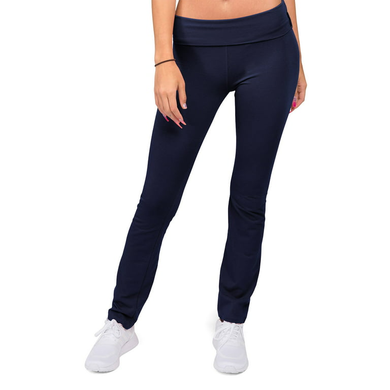 G-Style USA Women's Bootcut Flare Leggings Yoga Pants 8150 - True Navy -  Small 