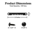 thumbnail image 2 of Sawtooth Picture Hangers - Picture Frame Hangers - Picture Hanging Hardware Kit with Screws for Canvas Painting Wood by Mandala Crafts 100 Sets Large Black, 2 of 6