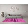 thumbnail image 3 of Ahgly Company Indoor Round Abstract Pink Contemporary Area Rugs, 5' Round, 3 of 4