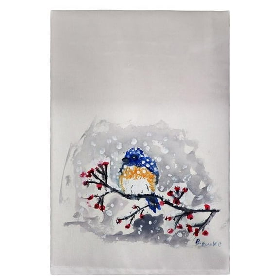 Betsy Drake GT515 Bluebird in Snow Guest Towel - 20 x 20 in.