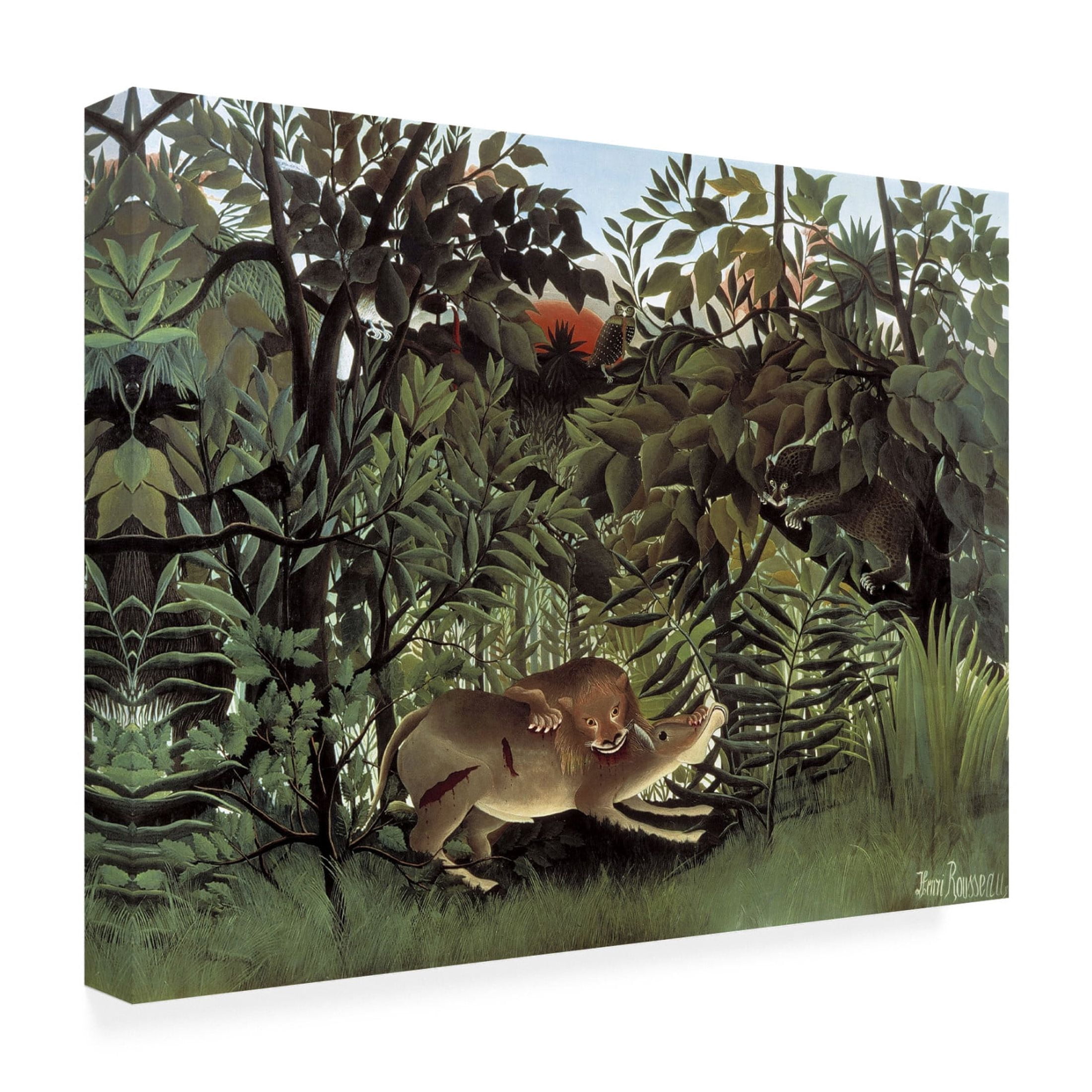 Trademark Fine Art Henri Rousseau  Rousseau's Jungle IV Canvas Wall Art