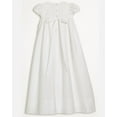 thumbnail image 2 of Girls 34″ Cotton Dress Christening Gown Baptism Gown with Hand Embroidery (Baby), 2 of 3