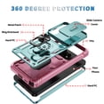 thumbnail image 4 of for Samsung Galaxy S26+ 3-in-1 Phone Case with Slide Camera Cover, Build in 360° Rotating Ring Stand, Military Grade Protective Shockproof Heavy Duty Phone Case for Samsung Galaxy S26+,F, 4 of 9