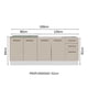 thumbnail image 3 of Mueble de Cocina Madesa Agata Con Tarja 200cm Blanco/Crema, 3 of 10