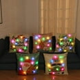 thumbnail image 2 of LED Light Up Christmas Holiday Pillow Cover Throw Pillow Cover Xmas Pillow Case with LED Lights Rustic Sofa Back Throw Cushion Cover for Winter Holiday, 2 of 8