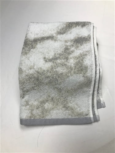 Violet Linen Hand Towels Set of 2 Marble Pattern, 100% Terry Cotton Super Soft Highly Absorbent Hand Towel for Bathroom, 20 Inch by 30 Inch, Grey, Hand Towels