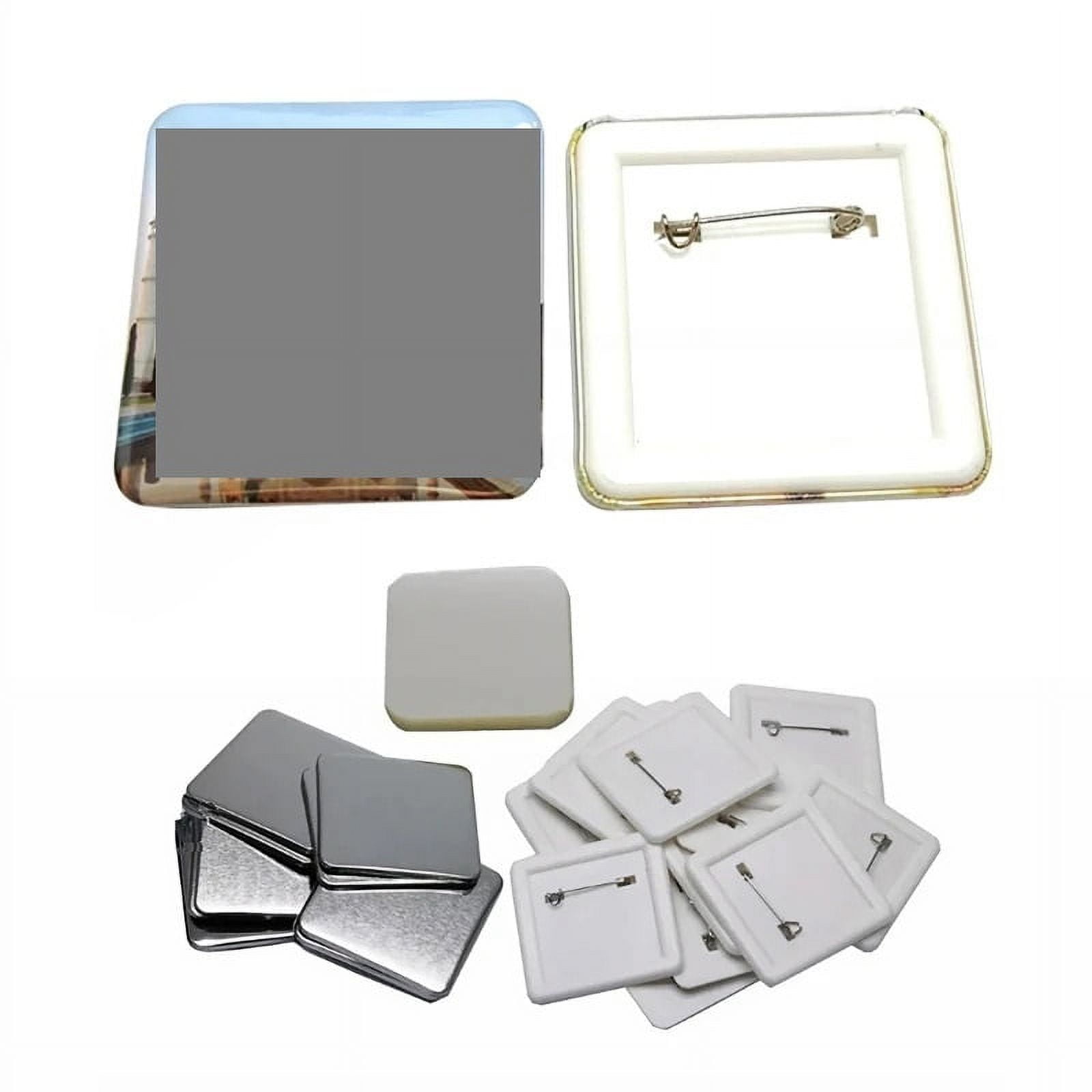 Square Badge Button Maker 50x50mm Manual Press Badge Machine ,Beginner-Friendly