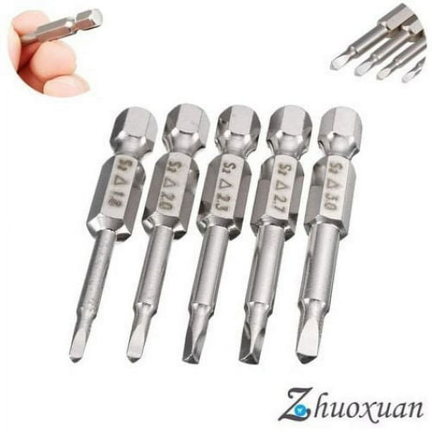 Juego de puntas de destornillador eléctrico con vástago hexagonal de 5 piezas Juego de puntas de cabeza triangular Puntas de destornillador magnético con vástago hexagonal de 50 mm Punta