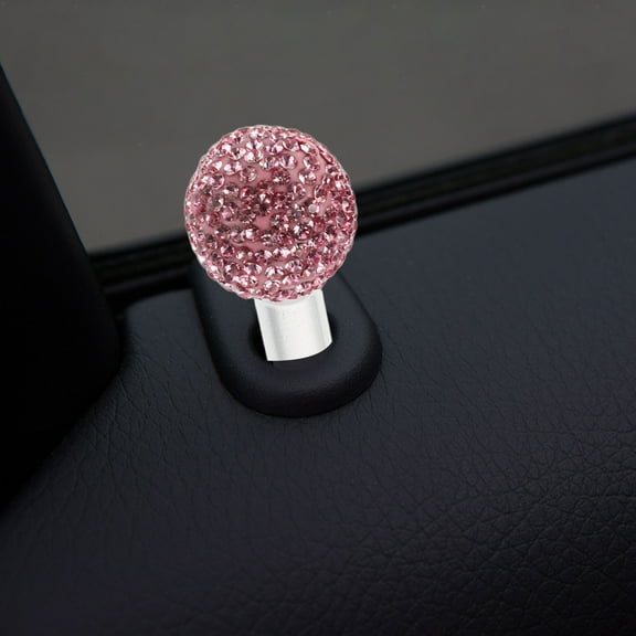 OUNONA 1 Pair Bling Door Lock Knob Pull Pins Universal Rhinestone Car Door Lock Pull Rod Cover Car Interior Decoration For Car Suv Truck