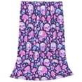 thumbnail image 2 of Honeii Skull Rainbow Mushroom Print Fleece Blanket - Throw Blanket for Bed, Sofa, Couch, Camping, and Travel , Microplush Ultra Soft Warm Blanket-50"x40", 2 of 7