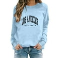 thumbnail image 2 of TAIAOJING Women Long Sleeve Shirts Hoodless Letters Sweatshirt Casual Fall Long Sleeve Sweatshirt Button Down Top Lightweight Blouse, 2 of 8