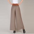 thumbnail image 5 of IDALL Linen Pants Women Wide Leg Pants Woman Loose Summer Thin Pants Large Size Casual Pants For Foreign Trade Women Big Feet Loose Pants Lounge Pants Women Plus Size Pants Khaki A, 5 of 6
