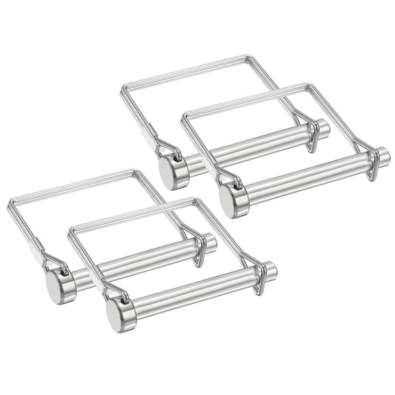 Uxcell 4 Pcs Trailer Coupler Pin, 5/16" x 2.6" Square Safety Wire Spring Lock Hitch Pin